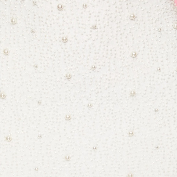 Oh Polly Deep Plunge Embellished Mini Dress in White - Picture 3 of 3